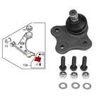 <!--F#f_0-->FRONT WISHBONE CONTROL ARM BALL JOINT FOR ABARTH FIAT GRANDE PUNTO ALFA MITO<!--F/-->