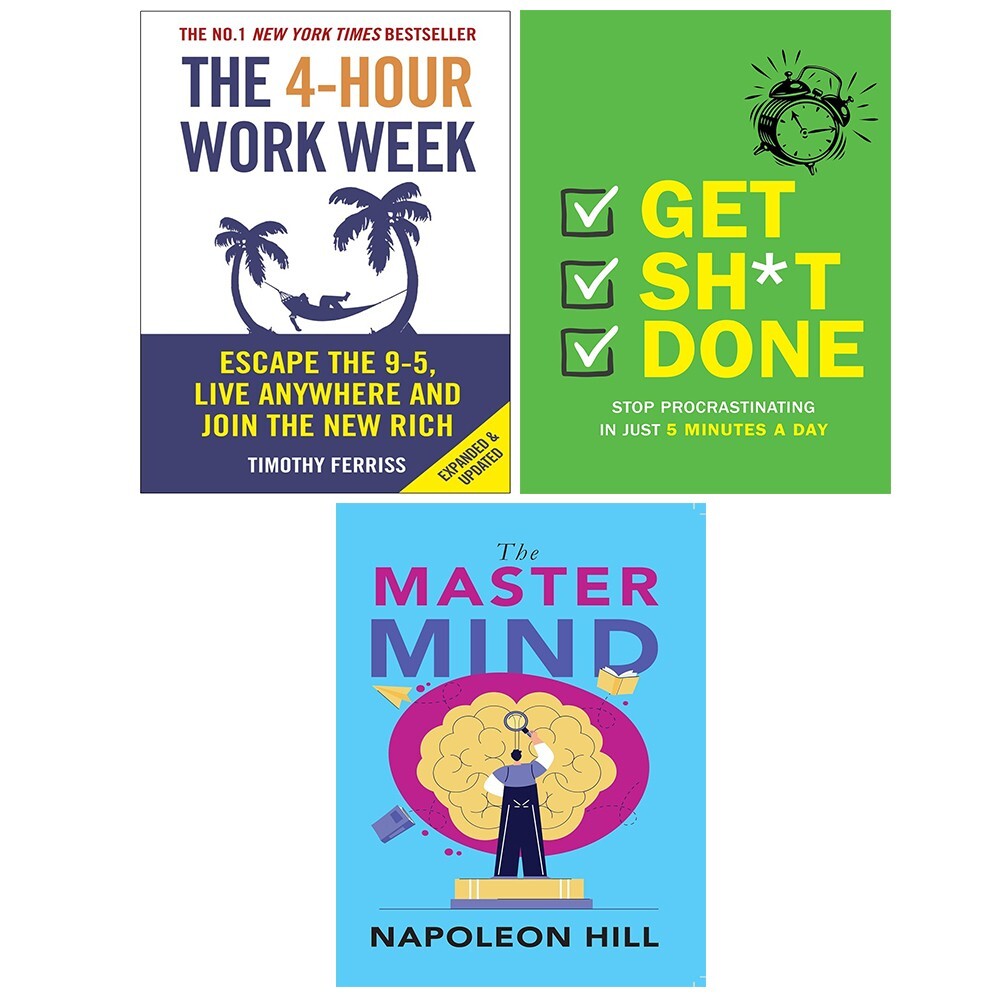 Master Mind Napoleon Hill,  4-Hour Work Week, Get Sh*t Done Chartwell 3 Books