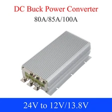 24V to 12V/13.8V DC Power Converter 80A 85A 100A Auto Step-Down Power Module