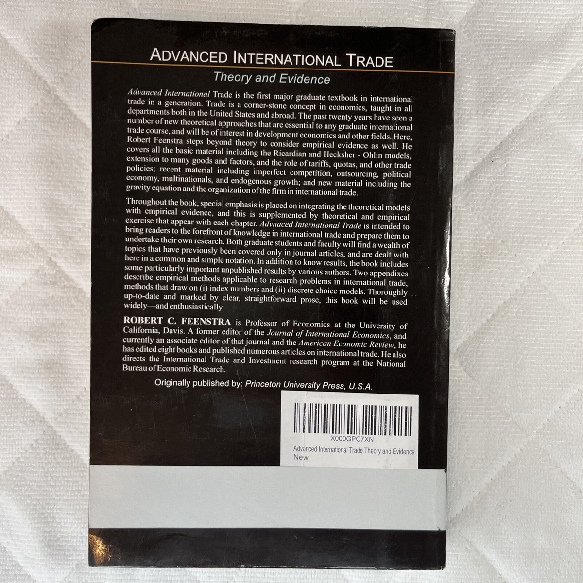 Advanced International Trade Theory and Evidence by Robert C