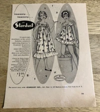 1959 STARDUST Sleepwear / CLASSMATE Shoes - Vintage 2-sided Magazine Ad