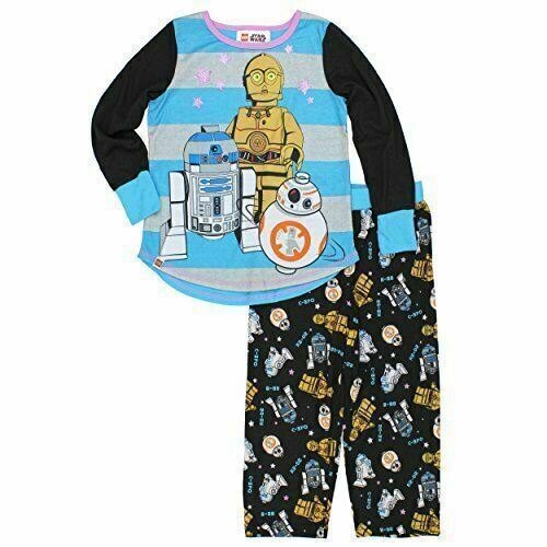 Star Wars Lego Force Awakens Droids R2-D2 C3PO BB8 Big Girls Pajama Set Size 4/5 - Picture 3 of 4