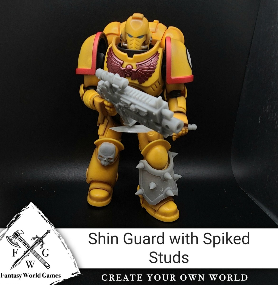 Custom Space Marine Warhammer 40K Style McFarlane Shin Guard