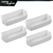 4 Packs White Shelf Bin Compatible with Kenmore Whirlpool Refrigerator