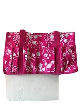 Thirty one Tote  Bag organize utility bag Keep It Caddy Pink Floral Brushstrokes