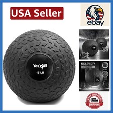 15lbs Slam Ball - Textured Grip Weighted Ball for Strength Endurance Training