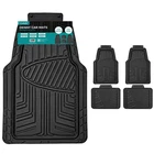4 PCS Heavy Duty Rubber Car Mat Set Universal Mats Non Slip Cut To Fit Trim