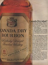 Vintage advertising print Alcohol Canada Dry Bourbon Kentucky 1967 ad f10
