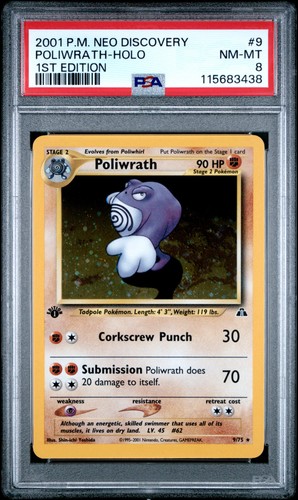 Poliwrath (1st Edition) graded PSA 8 for sale on eBay
