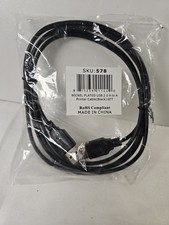 USB 2.0 High Speed Cable A-Male to A-Male Cord Black PC - 6ft.