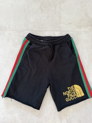 Gucci X Northface Black w/ Gucci Web Green Red Shorts Size Medium 