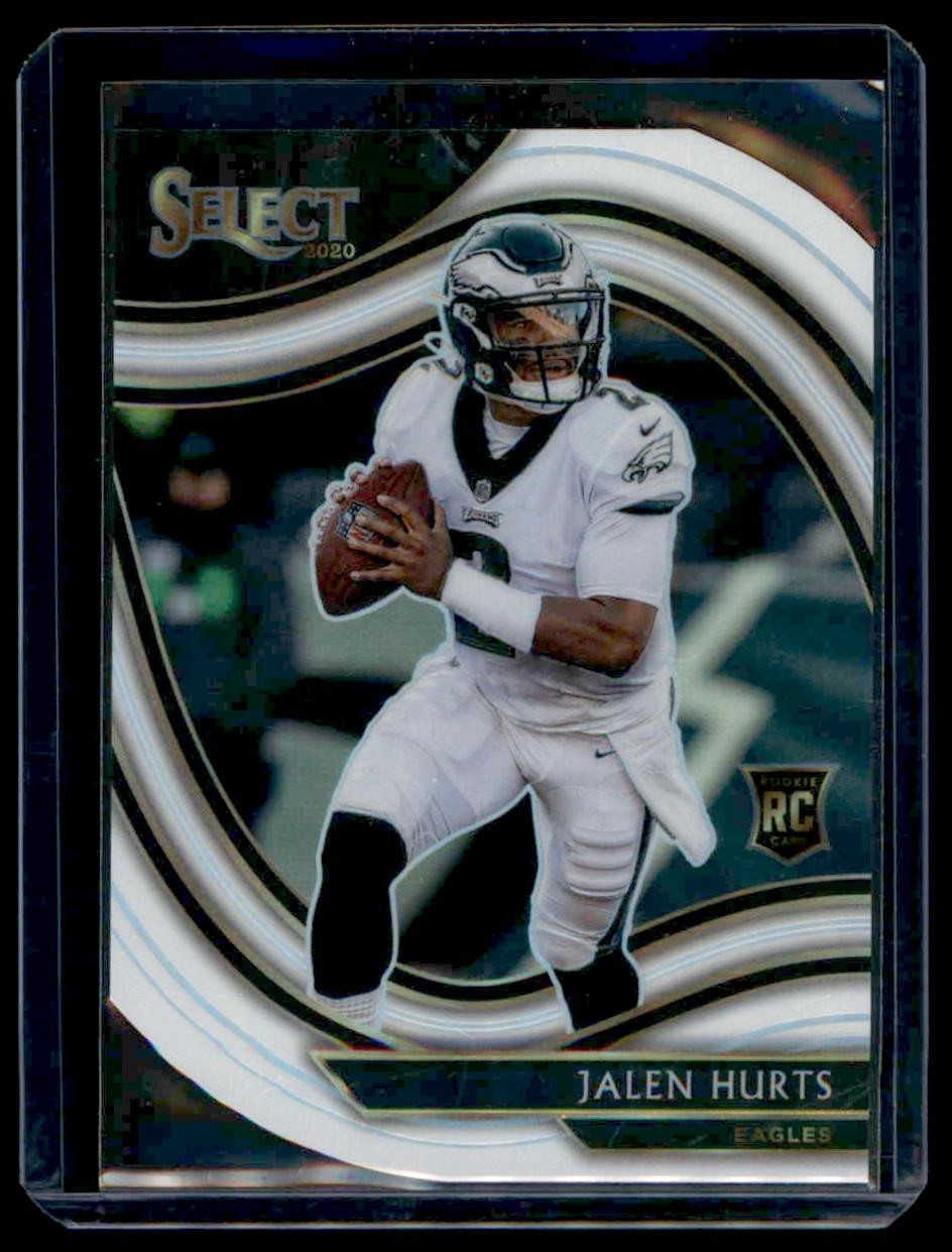 2020 Panini Select #350 Jalen Hurts White Prizm Die Cut A19