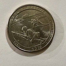 2019 P War in the Pacific Quarter.  ATB Series Uncirculated From US Mint roll.