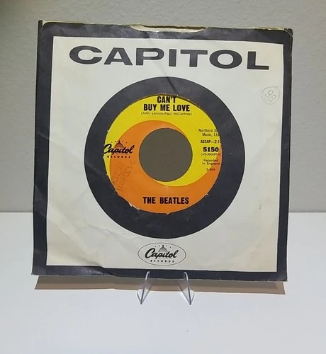 VINTAGE The Beatles Cant Buy Me Love/You Can't Do That 1964 Vinyl 45 rpm