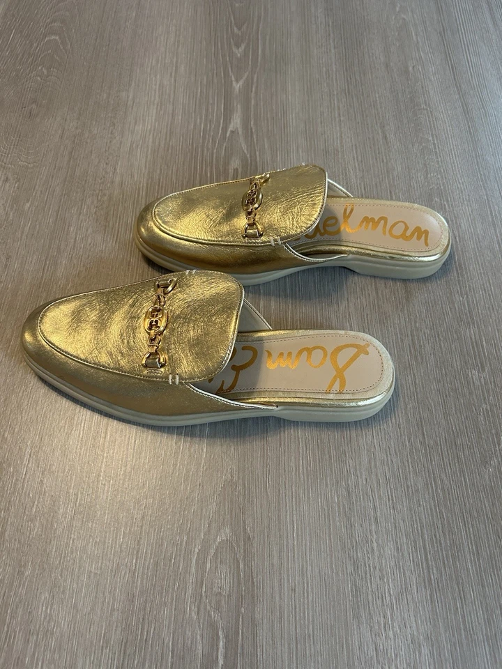 Nuevo Sam Edelman Kira Gold Bit Mule para mujer sin cordones 8,5 M NUNCA USADO SIN CAJA NUEVO CON ETIQUETAS Foto 3 de 4