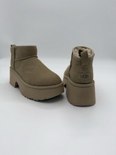 UGG Classic Ultra Mini New Heights Platform Boots Women  s 9 Suede Mdsd New