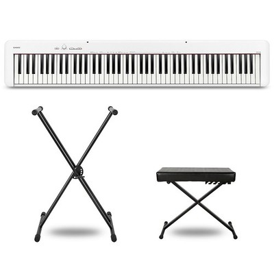 Casio CDPS110 Digital Piano With XStand and Bench White Essentials Package
