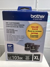 NEW BROTHER LC103BK 2-PACK BLACK INK - Exp 8/2024