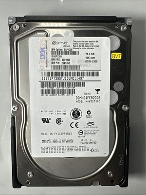 IBM eServer 90P1309 26K5152 73.4GB 10K SCSI U320 3.5'' 80pin SCA Hard Disk Drive