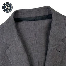 Mens 38 R J CREW " Classic " Solid Charcoal Grey Modern Fit Wool Suit