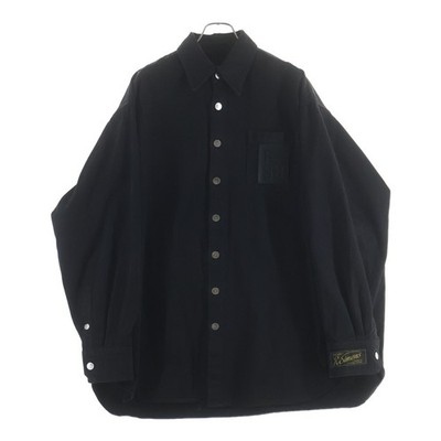 RAF SIMONS 22SS BIG FIT DENIM SHIRT JACKET OVERSIZED BLACK 221-M243 Used 219925e