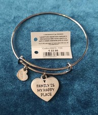 Bracciale Rigido Kulto Cuore Famiglia Idea Regalo Donna Acciaio KK674