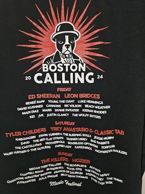 Boston Calling 2024 Ed Sheeran Tyler Childers 2xl Xxl Mens Black Graphic Tee 