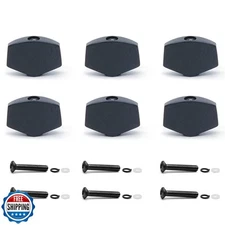 harpfeas 6PCS Metal Small Square Shape Guitar Tuning Peg Buttons,Tuning Key B