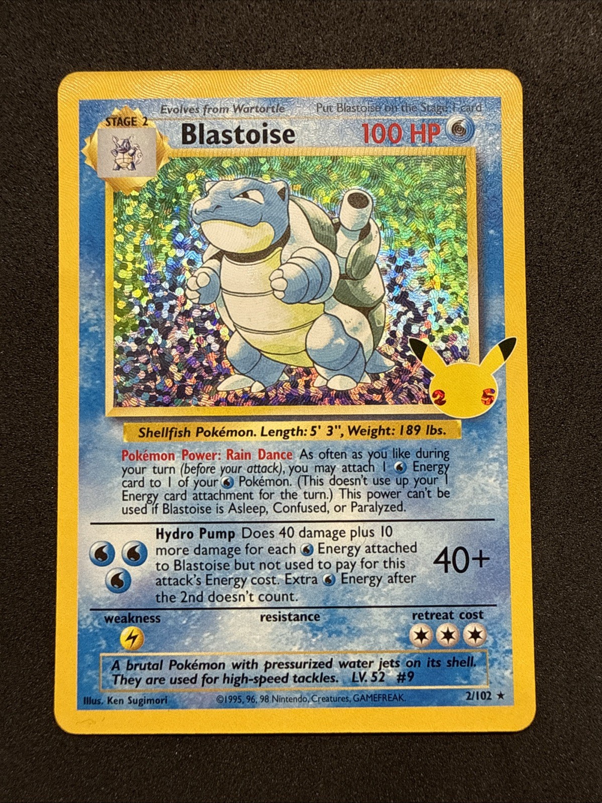 Blastoise 2/102 Pokemon Celebrations: Classic Collection Classic Collection NM