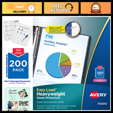 Heavyweight Sheet Protectors 8.5"x11" - Easy Load, 1000 Clear Page Sleeves