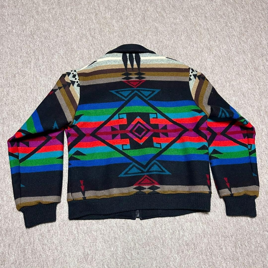 Pendleton Wool Jacket Native Pattern Black Made i… - image 4