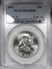 1963 Franklin Half Dollar PCGS MS64FBL WHITE COIN 50C