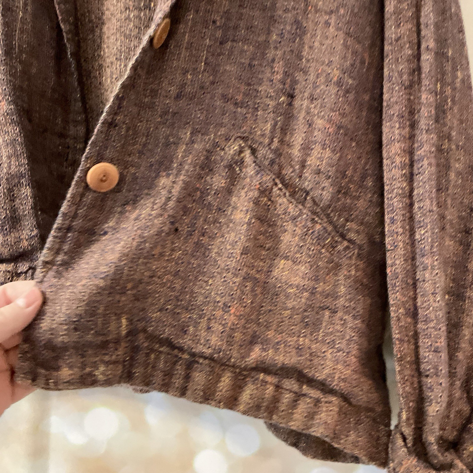 FLAX  Button Front Collared Pockets Basic Jacket … - image 4