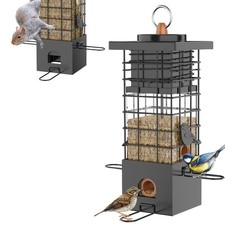 KRUOO Metal Squirrel Proof Bird Feeder for Outdoors Hanging,Wild Bird Feeders...
