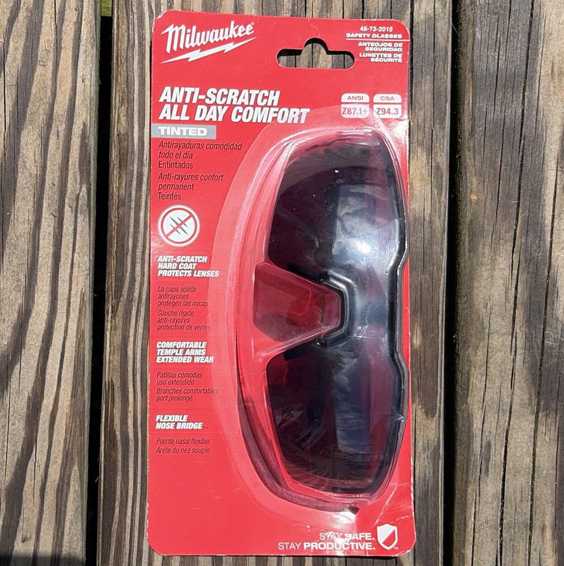 Milwaukee 48-73-2015 Anti-Scratch Gray Tinted Safety Glasses One Size