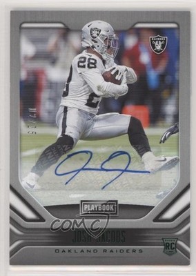 2019 Playbook Rookies Signatures Green 2/25 Josh Jacobs #108 Rookie Auto RC 0a6