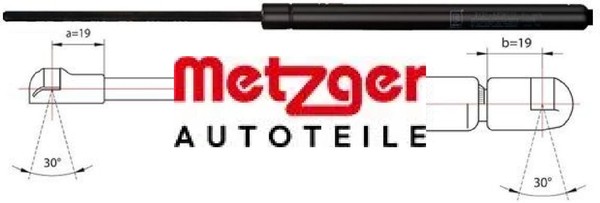 Metzger 2110085 Gasfeder FüR Koffer-/Laderaum Gasfeder GasdäMpfer FüR Ford-image