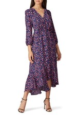 J. Crew Floral Ramea Midi Dress Women 2 Cocktail Vacation Travel Casual Workwear
