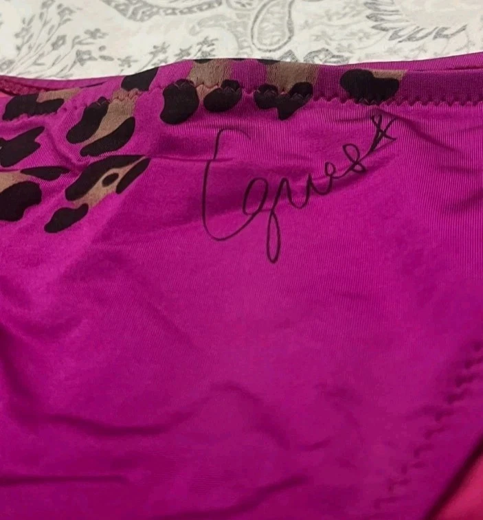 Neckholder Bikini von Guess Gr.M-38/40 schwarz/pink Leomuster w.NEU - Bild 3 von 4