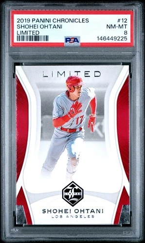 146449225 Shohei Ohtani 2019 Panini Chronicles #12 Limited PSA 8