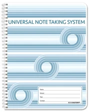 Cornell Note Taking System Notebook - 120 Pages 8.5" x 11" Made in USA