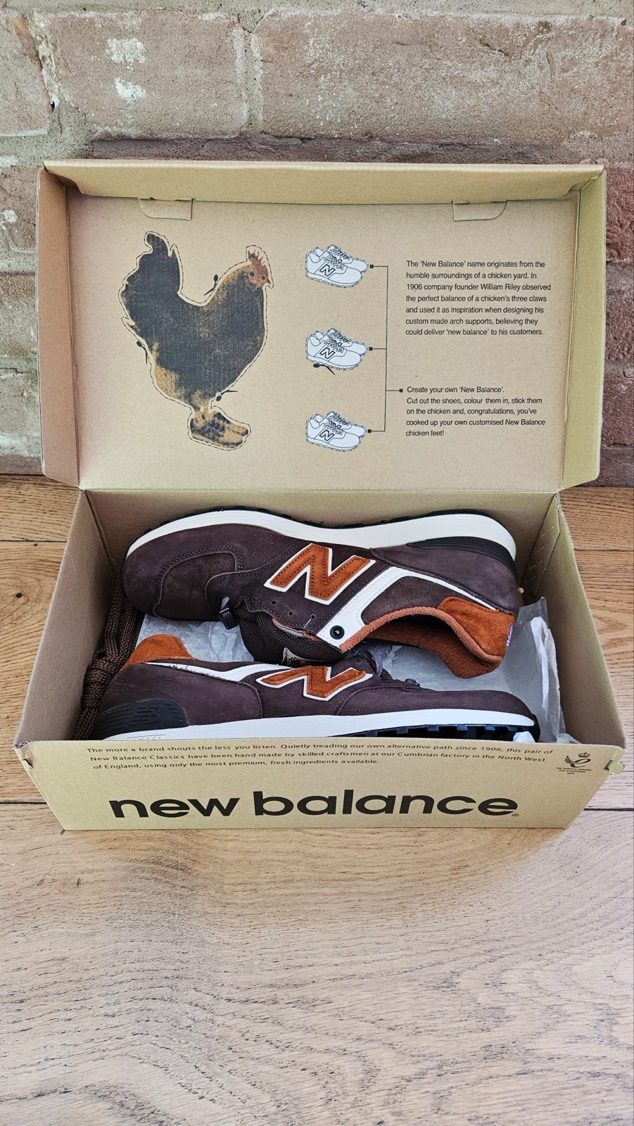 New Balance “English breakfast tea” UK 9 RARE with tags and box. image 7