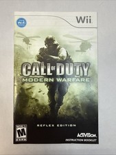 Wii Call of Duty Modern Warfare Reflex Edition Replacement Manual Only