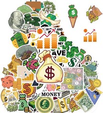 50pcs Funny Money Meme Stickers - Cool for Kids