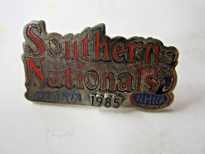 NHRA Original 1985 SOUTHERN NATIONALS Atlanta GA Drag Racing Event Hat Pin