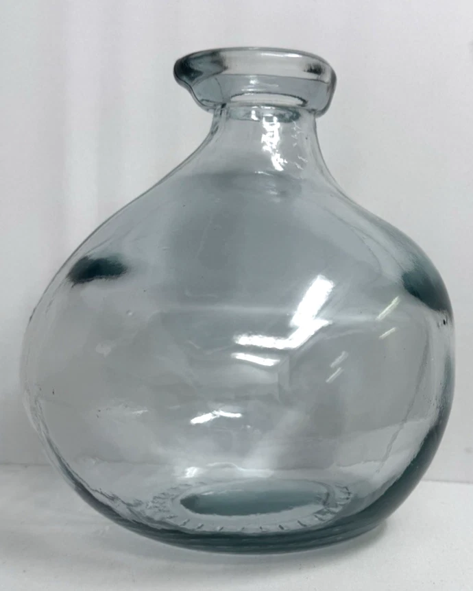 BLUE GREEN RECYCLED GLASS 7" X 7" ASKEW BALLOON VASE
Opens in a new window or tab
