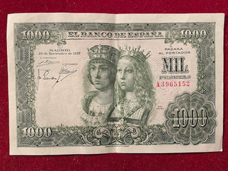 Spanien: Banknote zu 1000 Peseta fast kassenfrisch