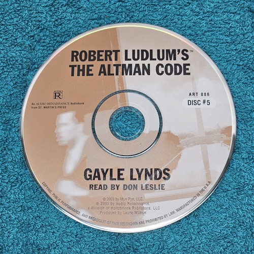 Robert Ludlum's The Altman Code CD Audiobook Replacement CD #5 - Disc Only