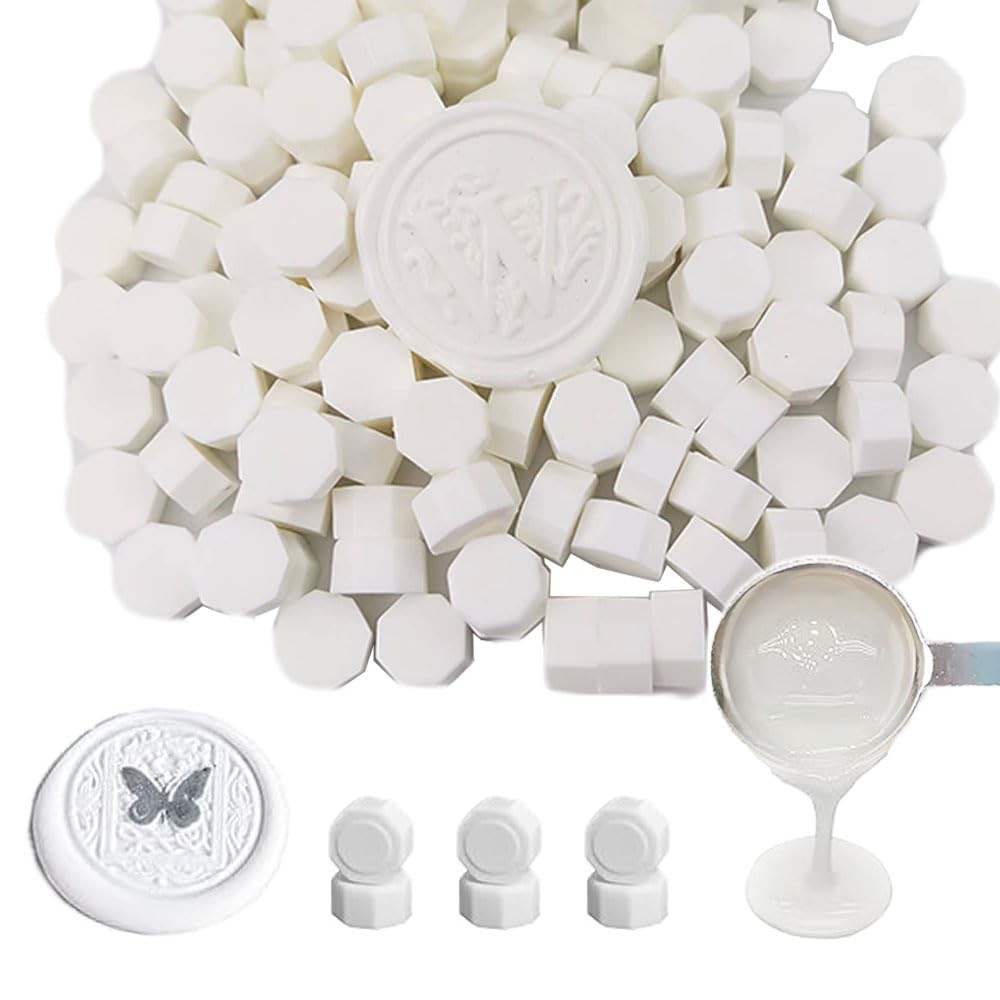 Perles de cire octogonales pour loisirs créatifs et kit de tampons