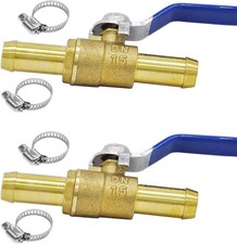 Micro-cut Ball Valve 2pcs 58 Hose Barb Forged Brass Heater Shut Off Valve Micro-cut Ball Valve 2pcs 58 Hose Barb Forged Brass Heater Shut Off Valve